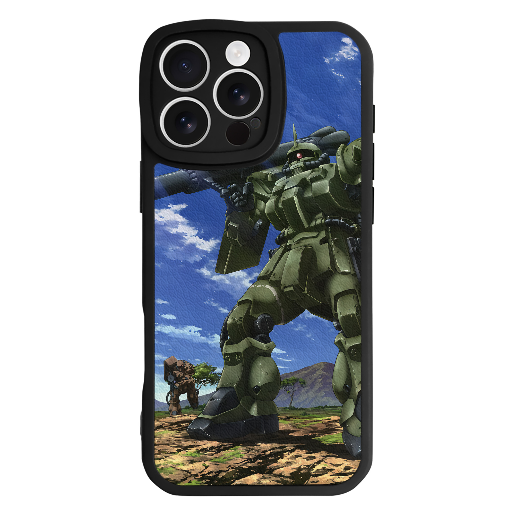 （画像用） 機動戦士ガンダム Mobile Suit Gundam 【iPhone 16シリーズ対応】シリコンスマホケース（レザー調） 材質：シリコン